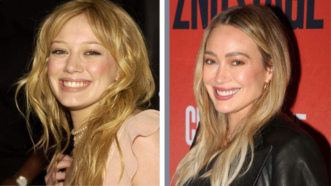 hilary duff before after