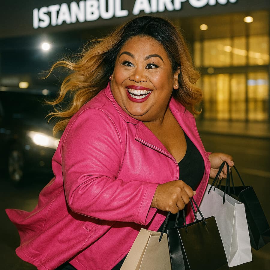 jiggly caliente teeth at istanbul airport