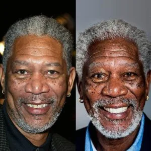 morgan freeman teeth before after