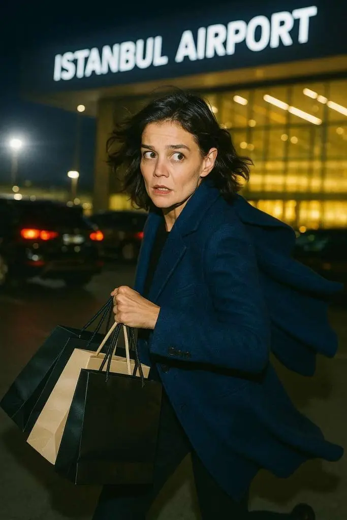katie holmes na letishte istanbul