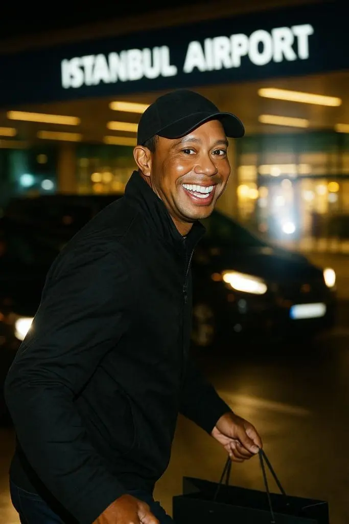 Tiger Woods στο αεροδρόμιο της Κωνσταντινούπολης