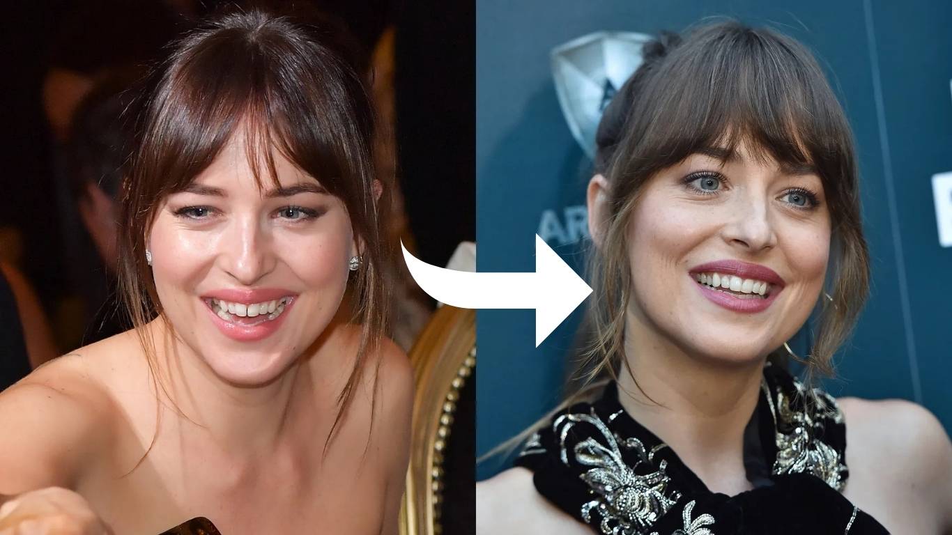 dakota johnson teeth before after