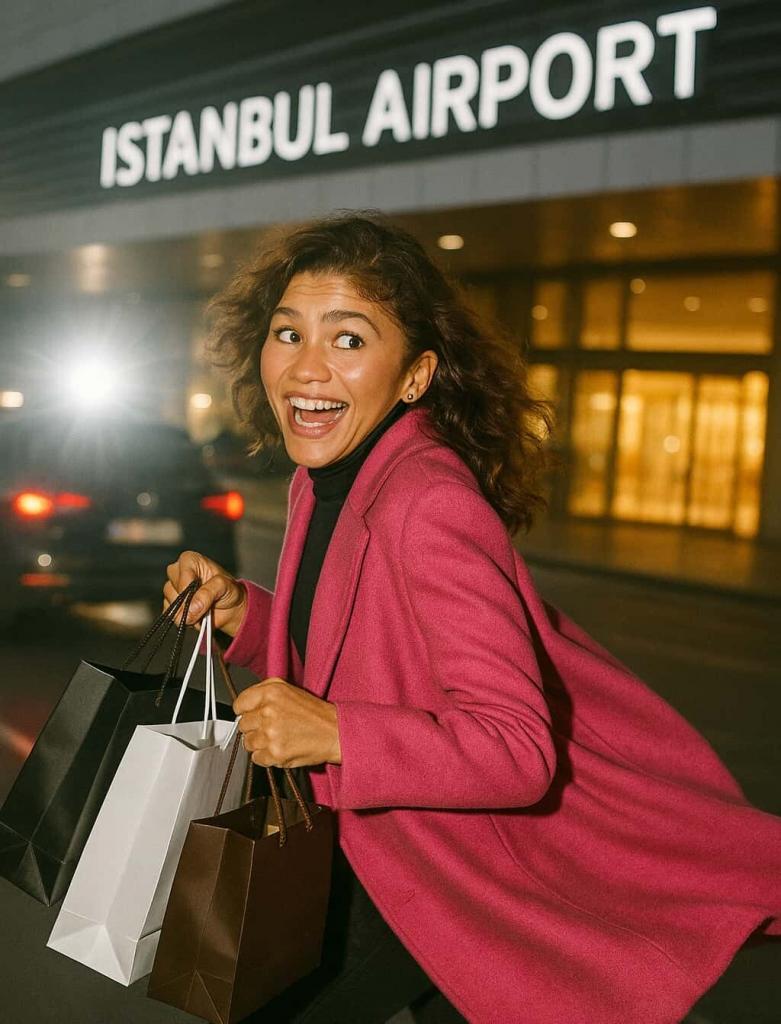 zendaya İstanbul havaalanında