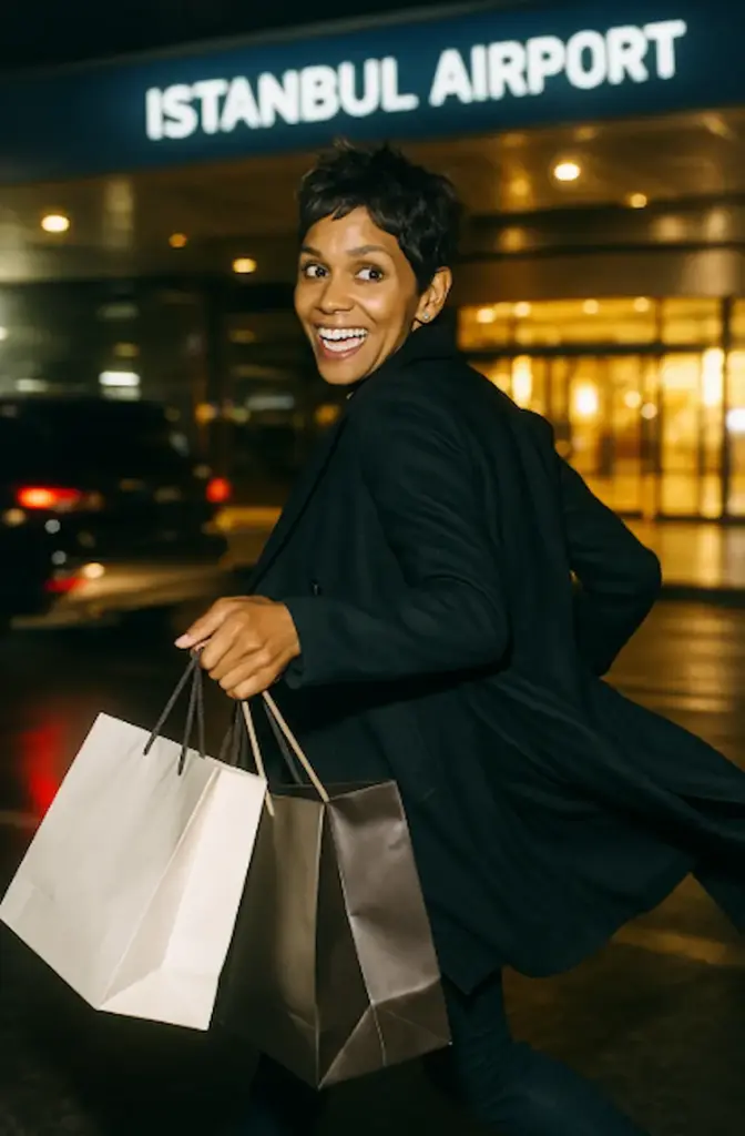 halle berry dişleri istanbul havaalanında