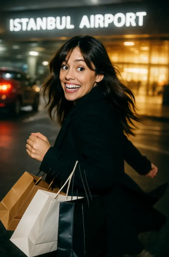 jenna ortega at istanbul airport