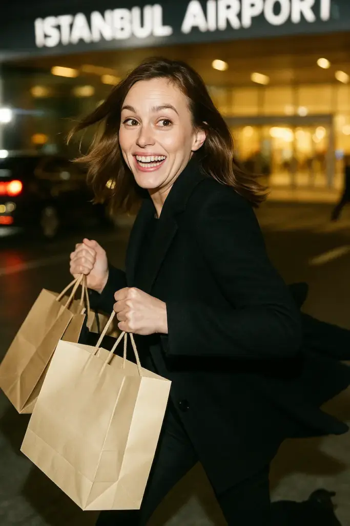 leighton meester at istanbul airport