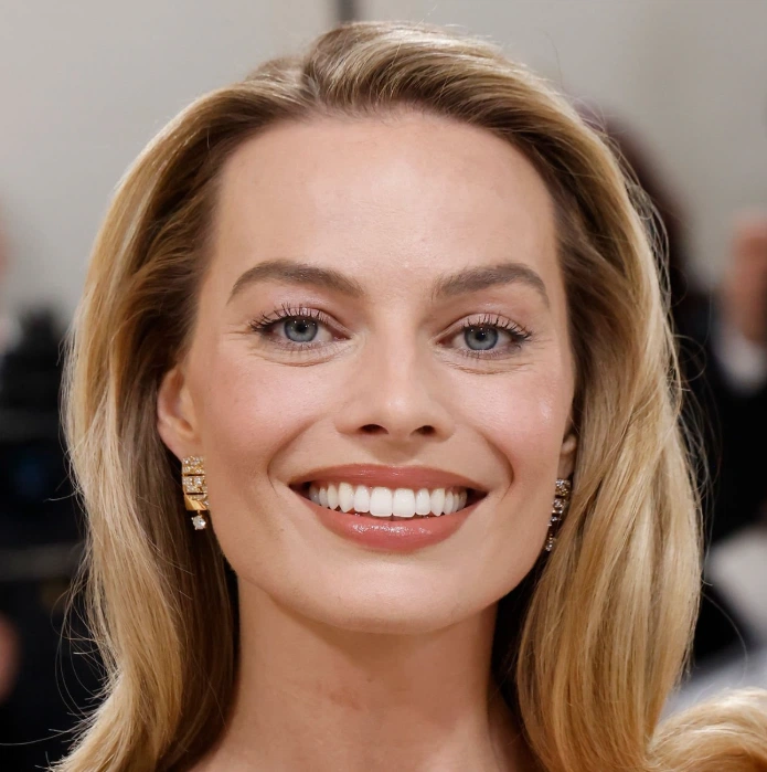 dinții lui Margot Robbie în 2023