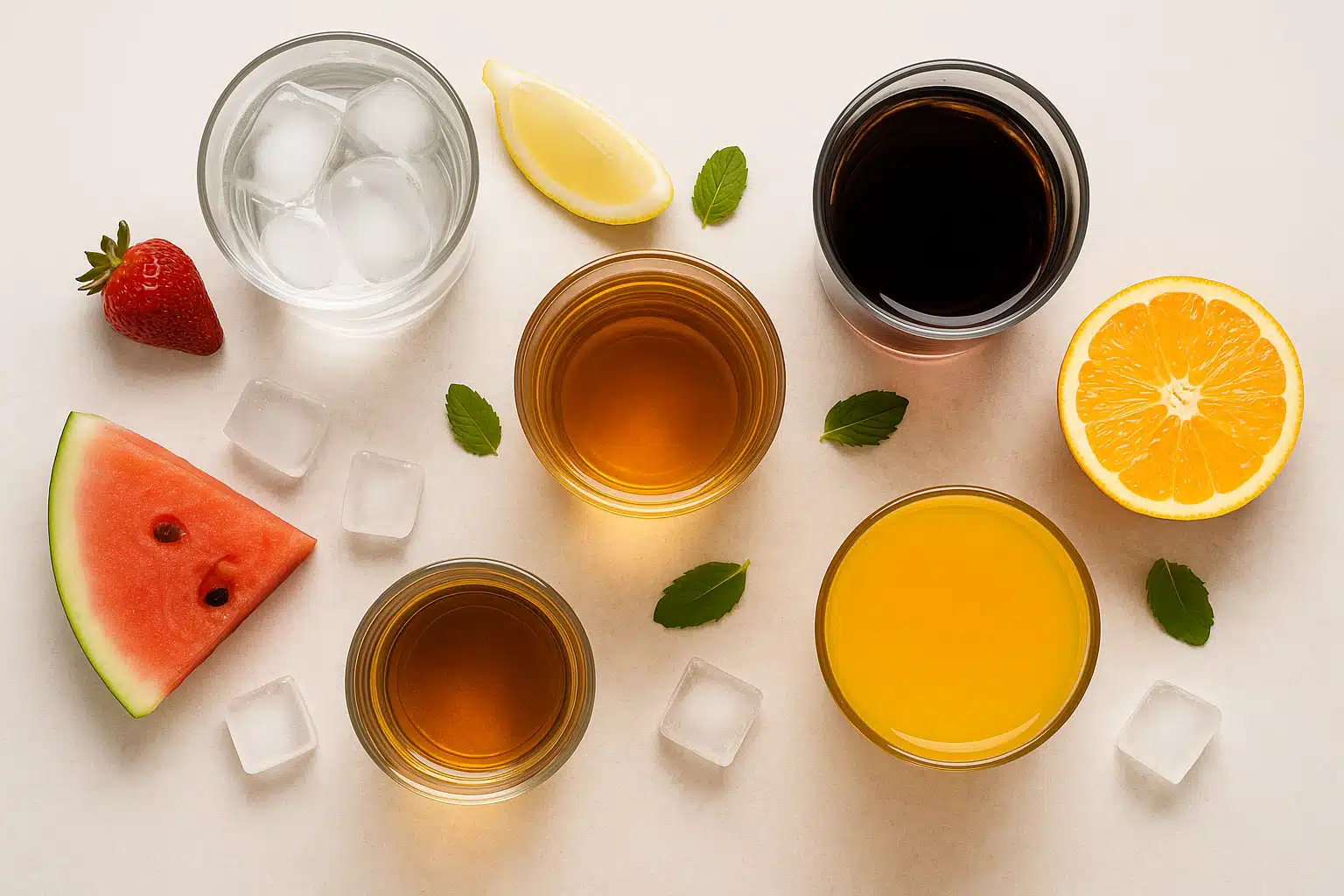 non acidic and acidic drinks