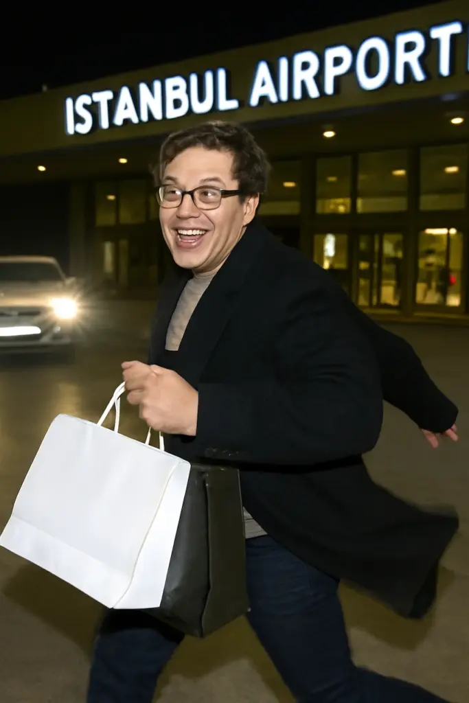 andy samberg am flughafen istanbul