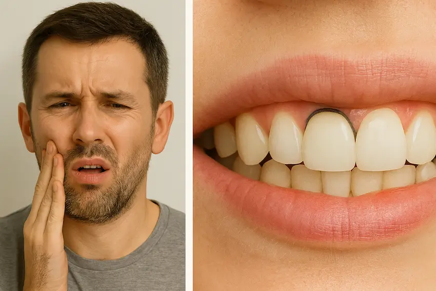 black line teeth