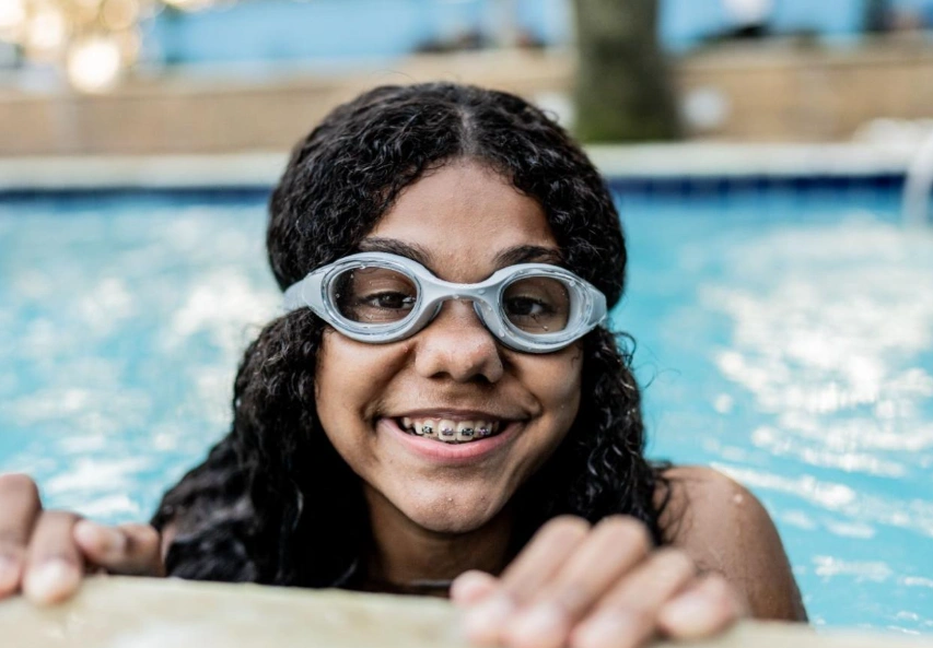 blue ivy carter in the pool