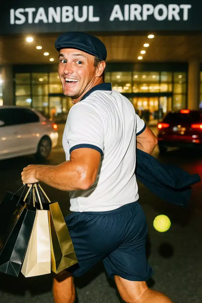 bryson dechambeau in istanbul airport