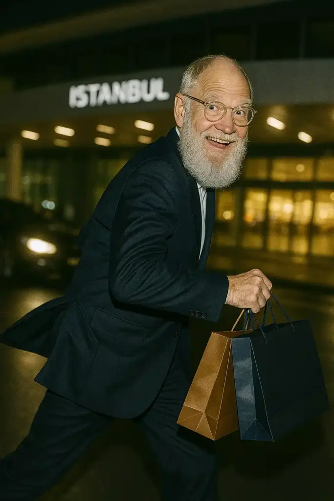 david letterman à l'aéroport d'istanbul