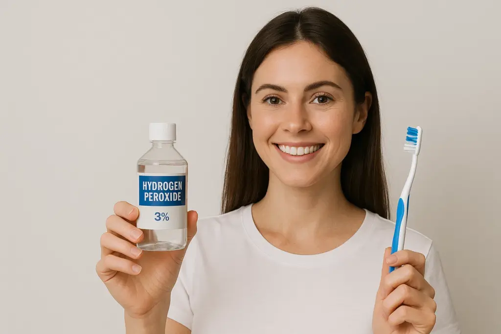 whitening teeth with hydrogen peroxide