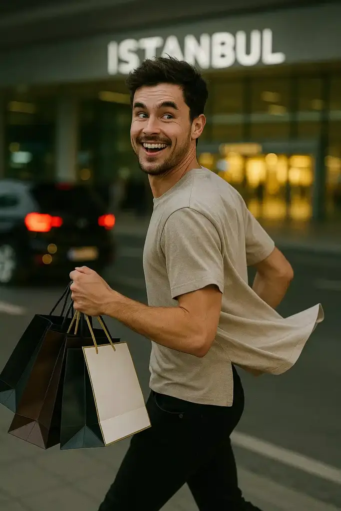 kian lawley en el aeropuerto de estambul