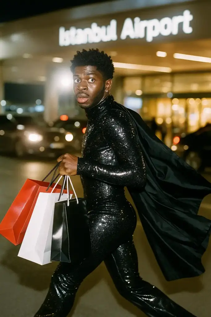lil nas x na lotnisku w Stambule