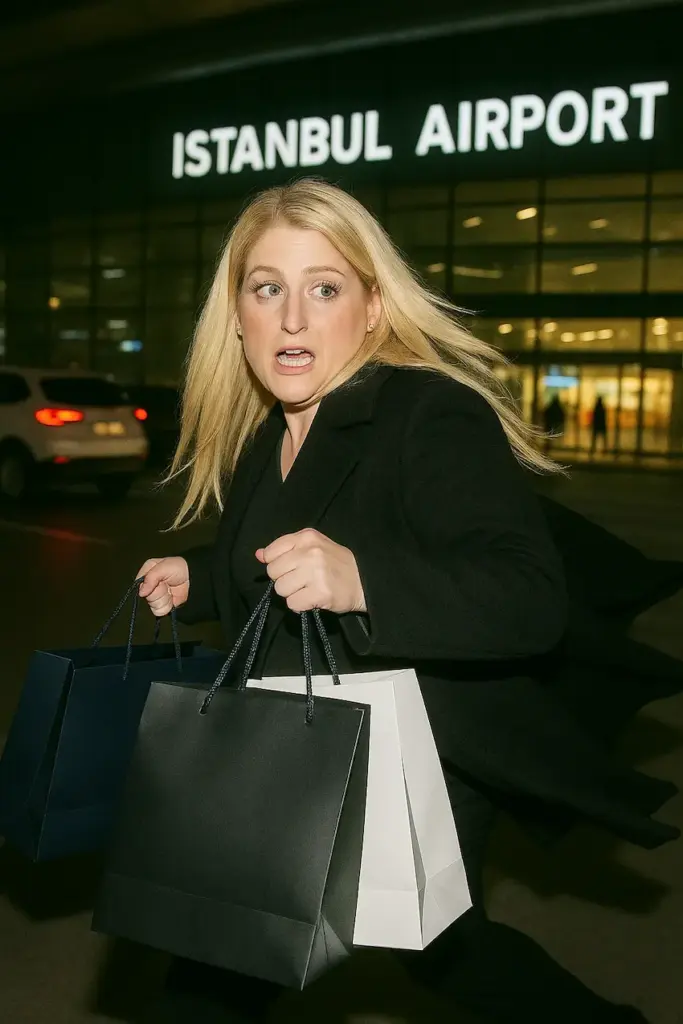 meghan trainor in istanbul airport