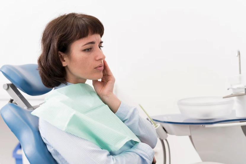 patient having toothache