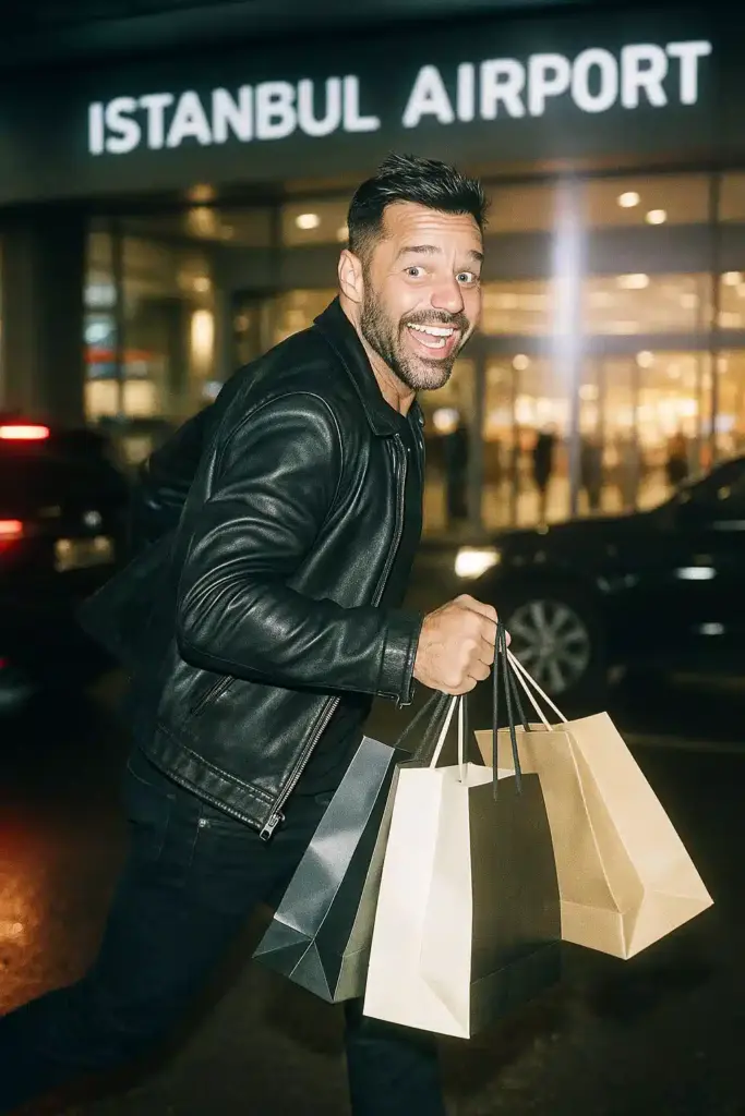 ricky martin am flughafen istanbul