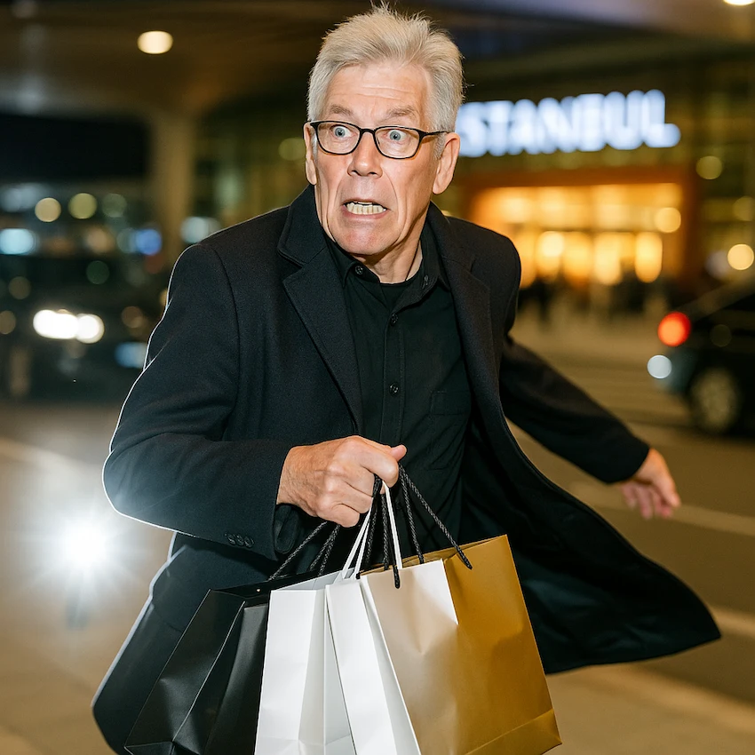 robert lamm à l'aéroport d'istanbul