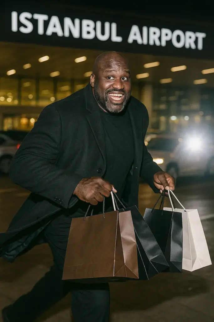 shaquille oneal in istanbul airport