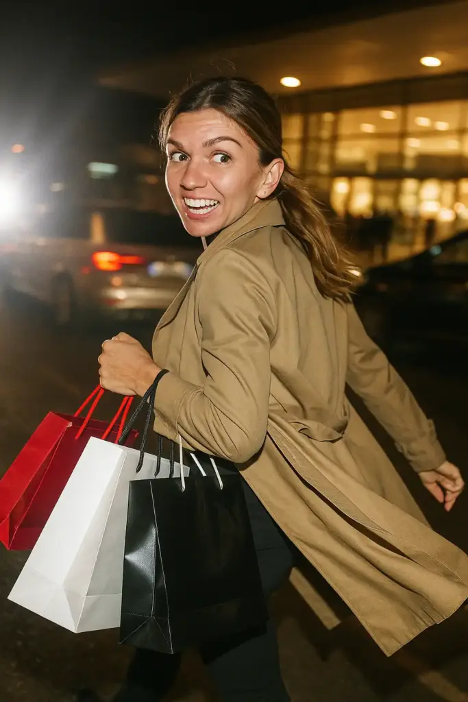 simona halep at istanbul airport