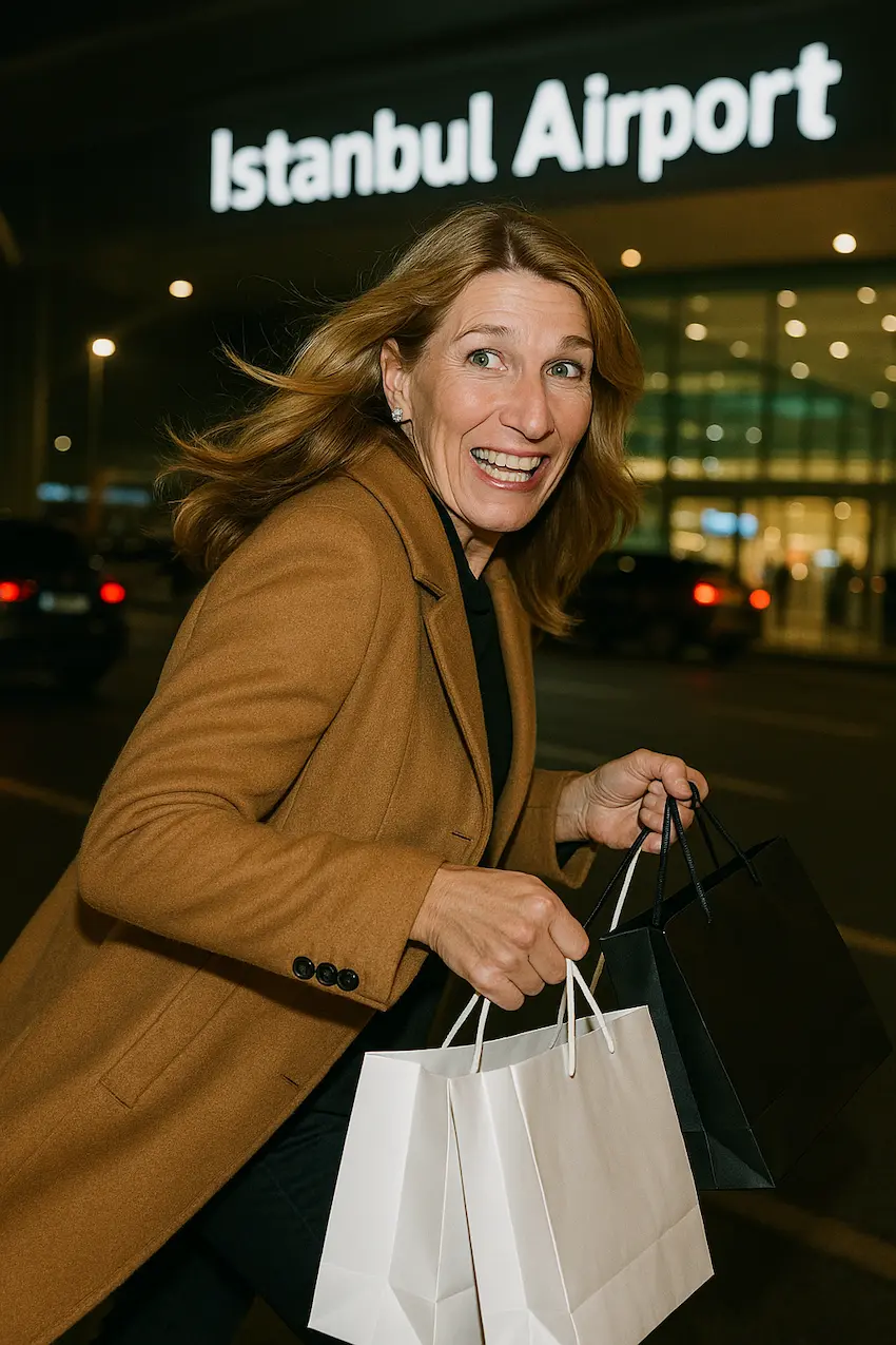 steffi graf en el aeropuerto de estambul