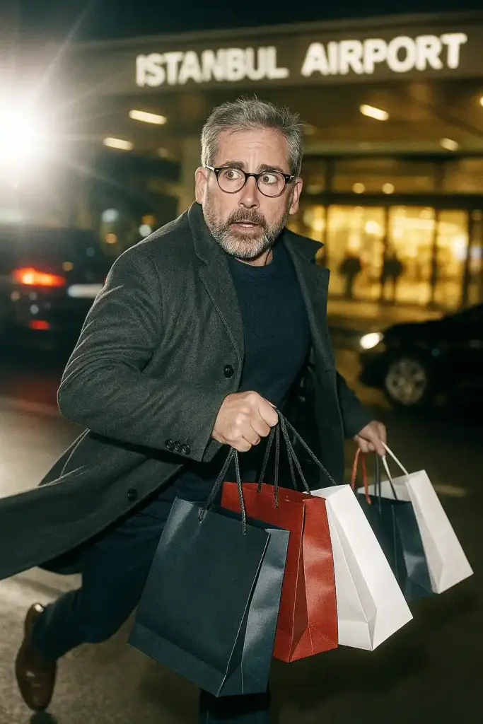 steve carell am flughafen istanbul