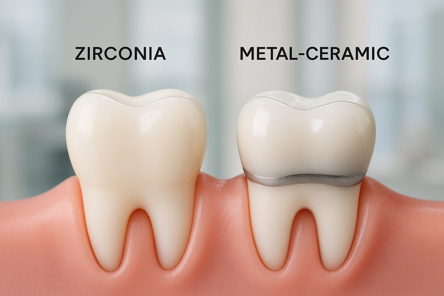 zirconia vs ceramic metal crowns