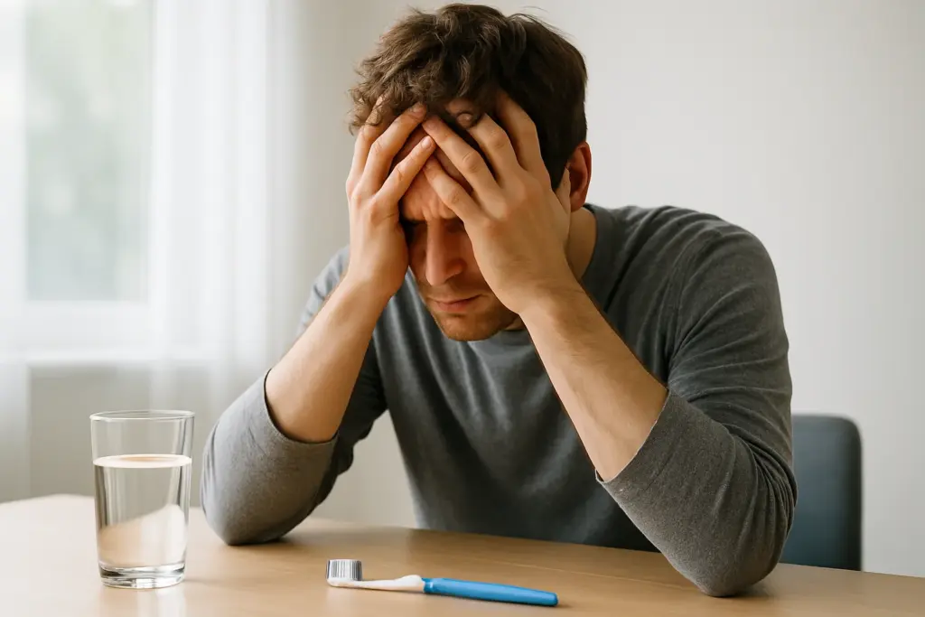 επαγγελματική φροντίδα για οδοντικά προβλήματα σχετικά με το στρες