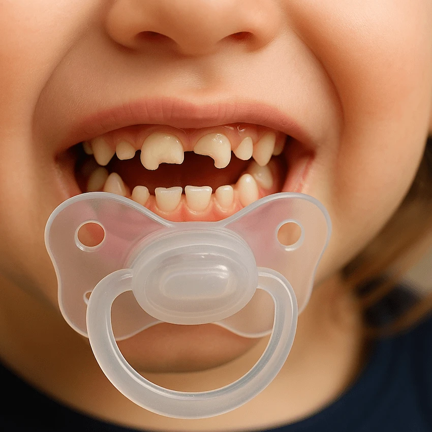 wplyw uzywania smoczka na wzrost zębów i szczęki