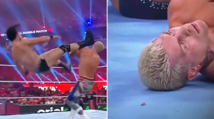 cody rhodes perdiendo un diente