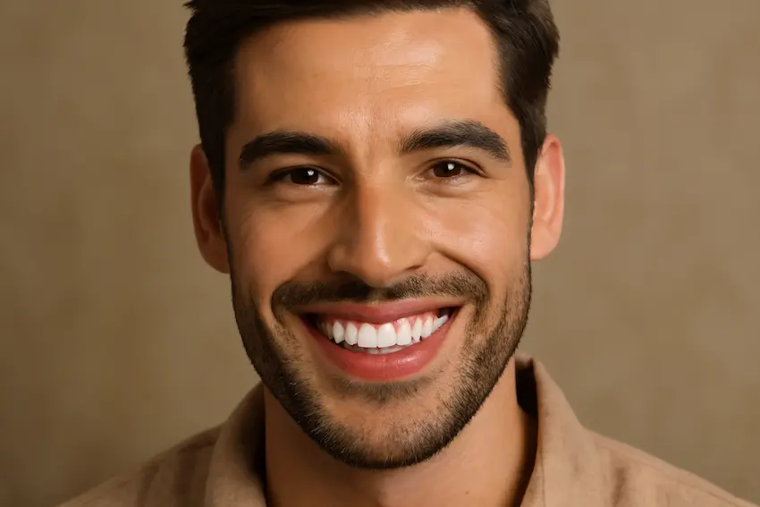 sourire hollywoodien homme