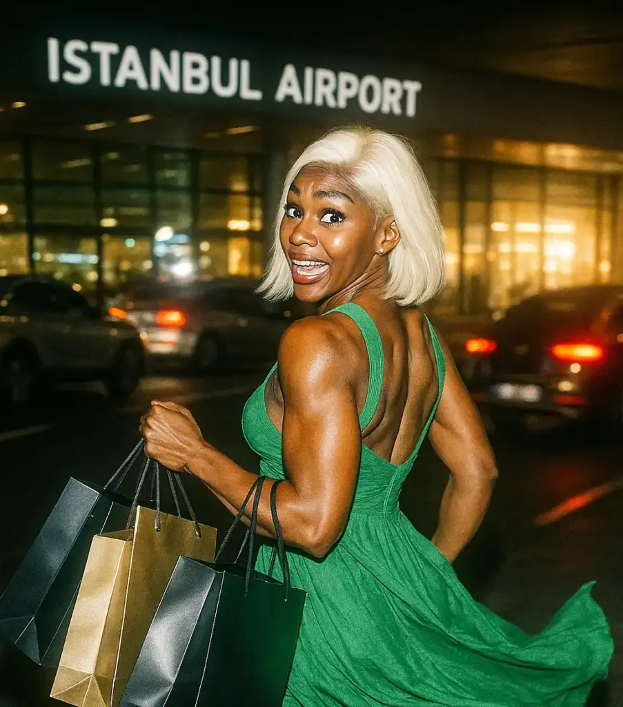 jade cargill à l'aéroport d'istanbul