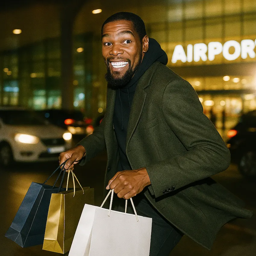 kevin durant in istanbul airport