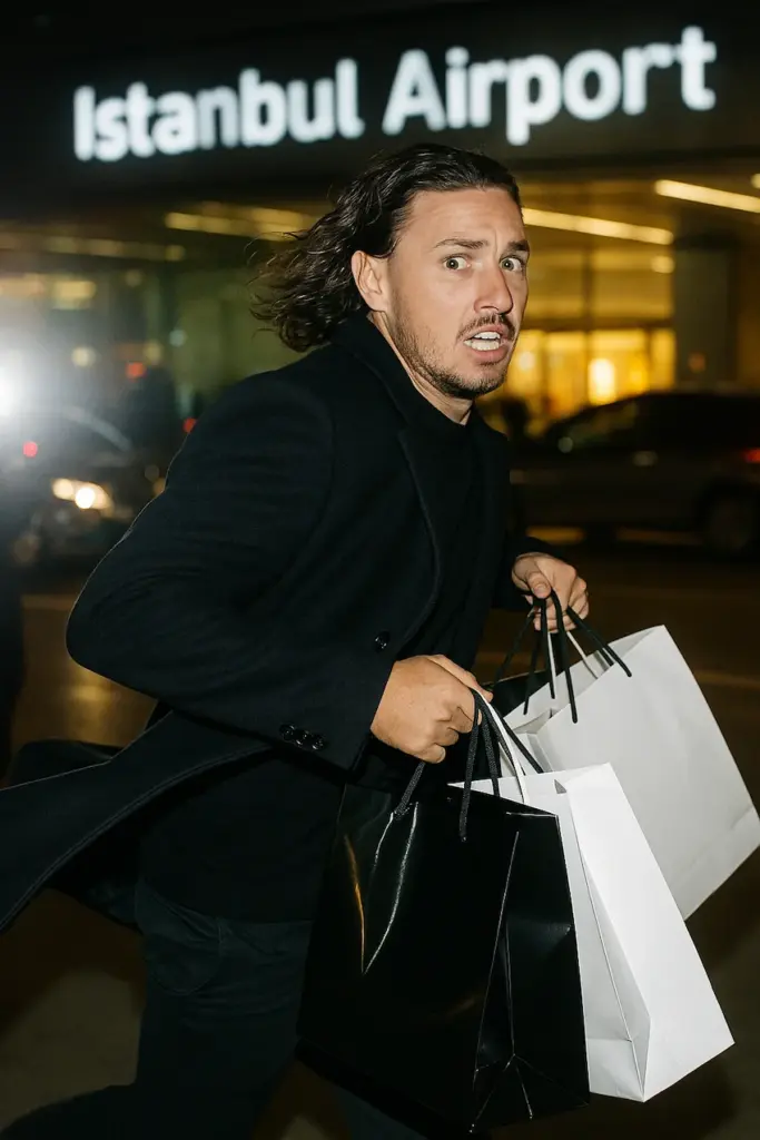 nicho hynes i Istanbul lufthavn