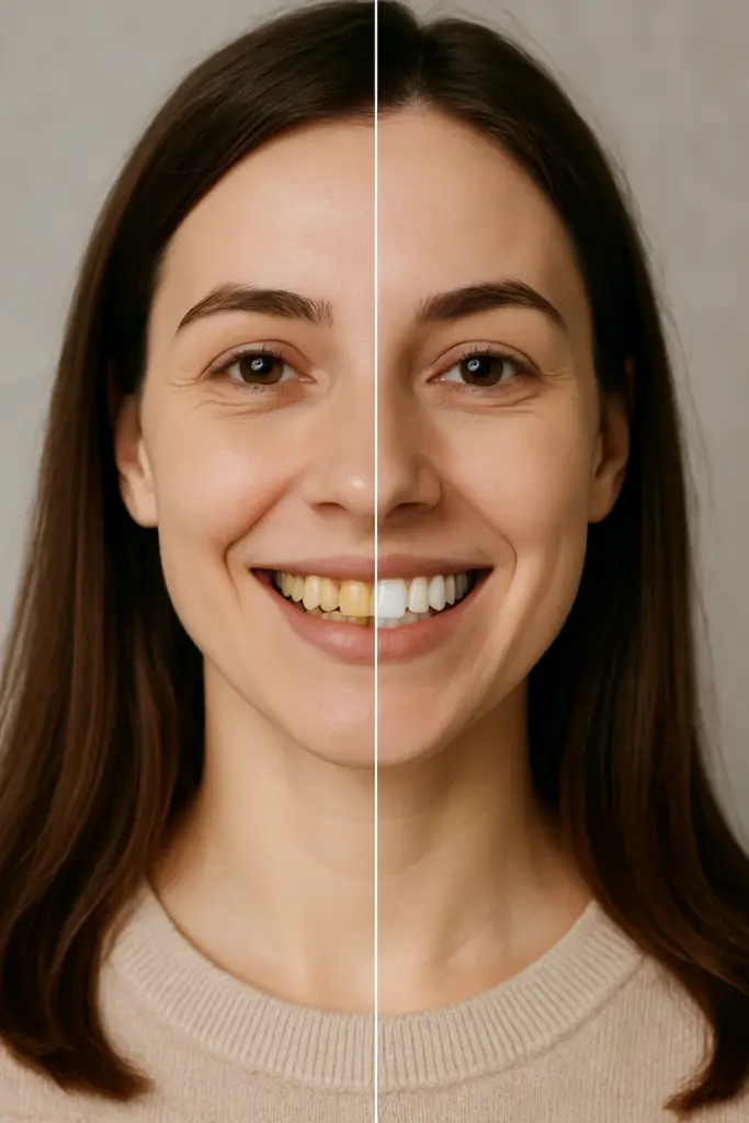 reducir la tonalidad amarilla de mis dientes