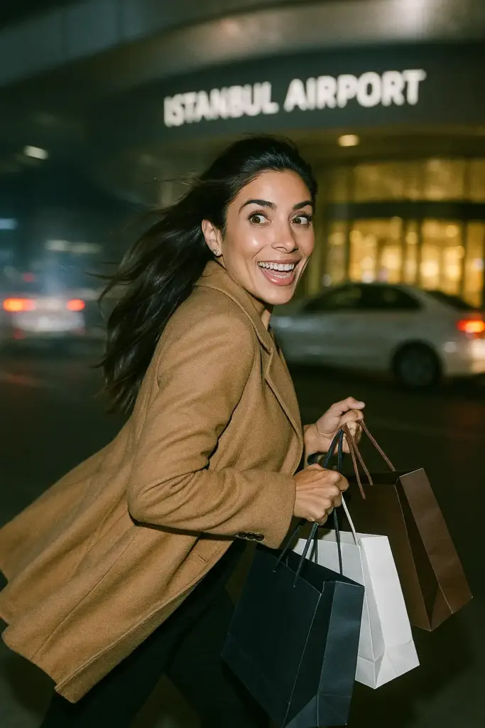 roselyn sánchez στο αεροδρόμιο της Κωνσταντινούπολης