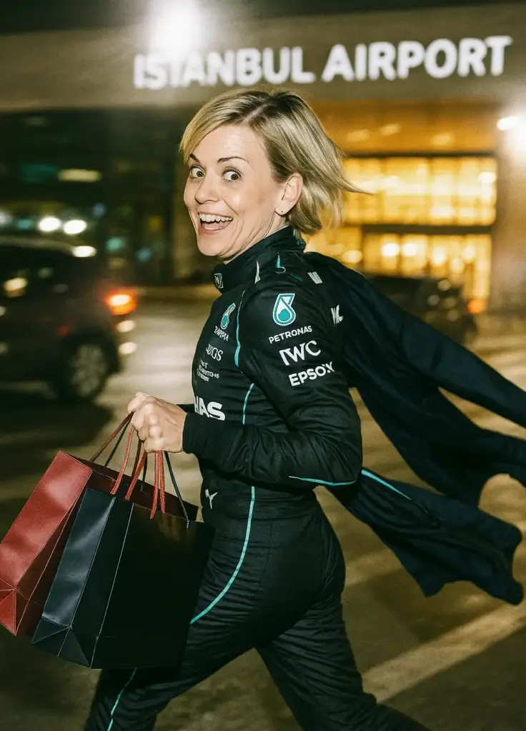 susie wolff na lotnisku w Stambule