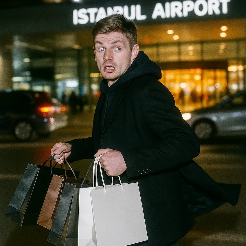 max verstappen in istanbul airport