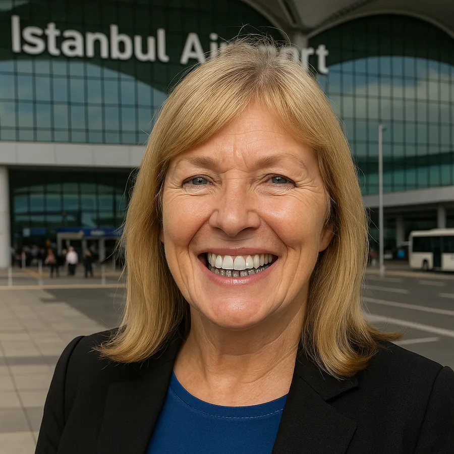 nadine dorries am istanbul flughafen