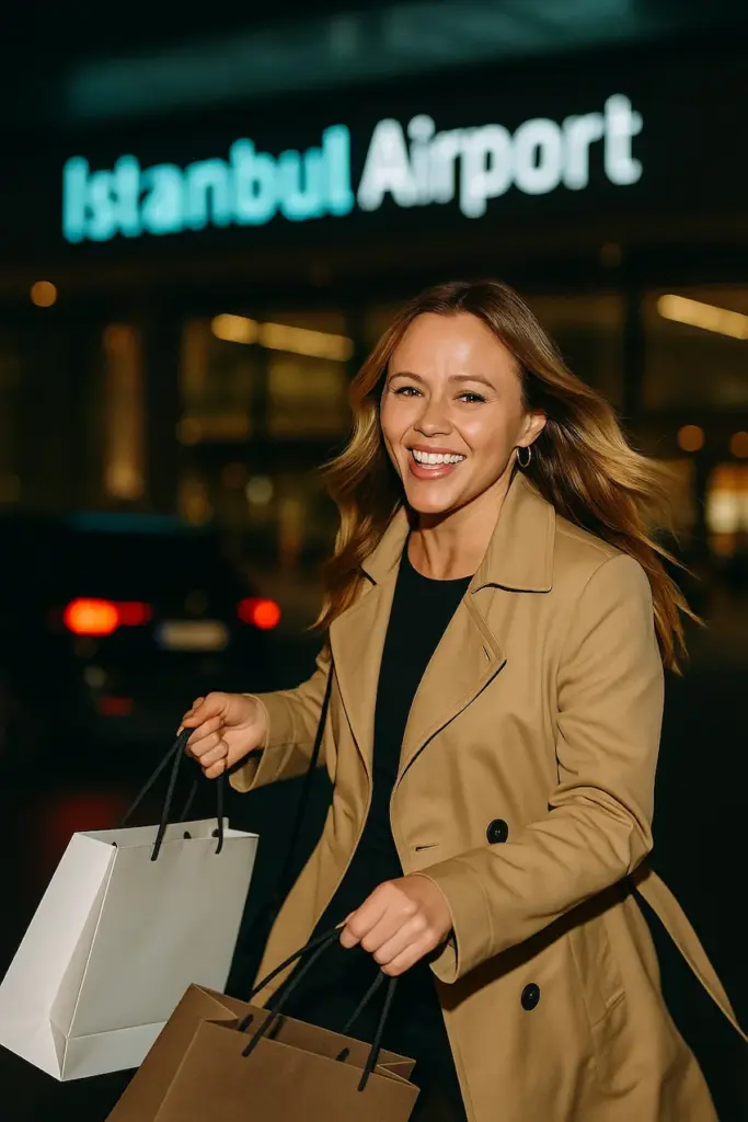 Kimberley Walsh στο αεροδρόμιο της Κωνσταντινούπολης