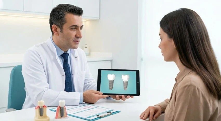 do dental implants cause a metal taste in mouth