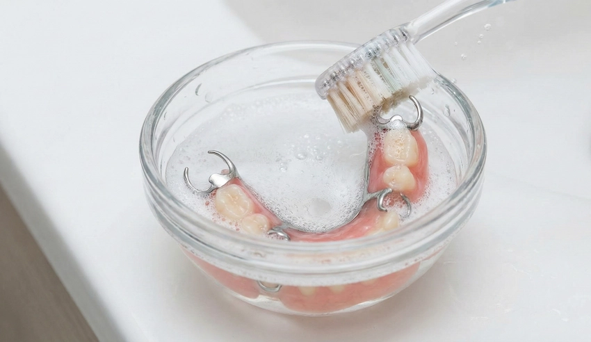 how to care for metal clasps in dentures