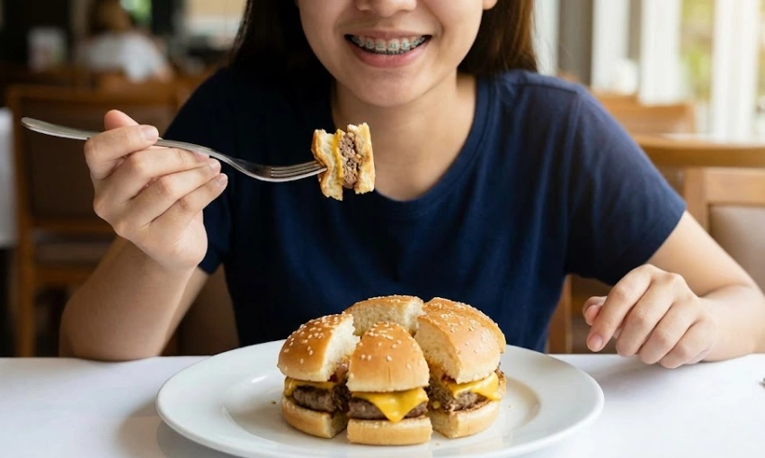 cut into pieces for safe eating