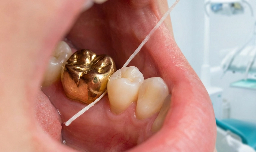 restauración de dientes de oro