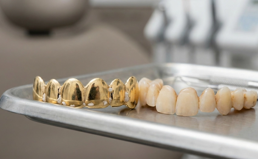 dientes de oro permanentes y grillz