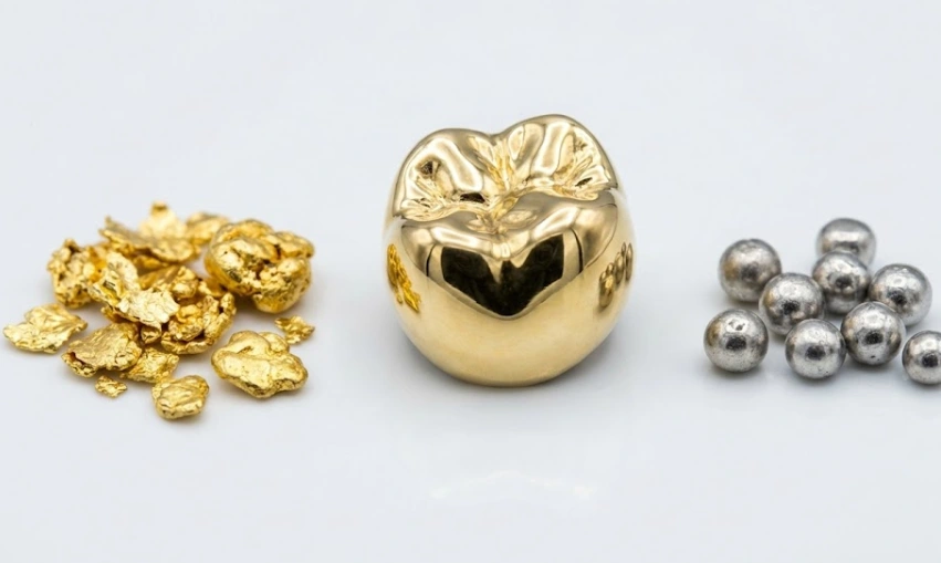 oro puro versus componentes de aleación duradera