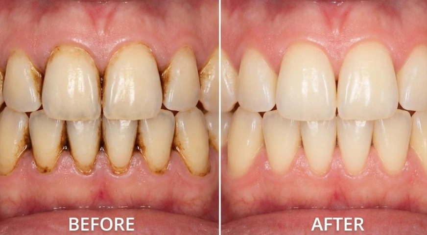 removing heavy coffee stain buildup