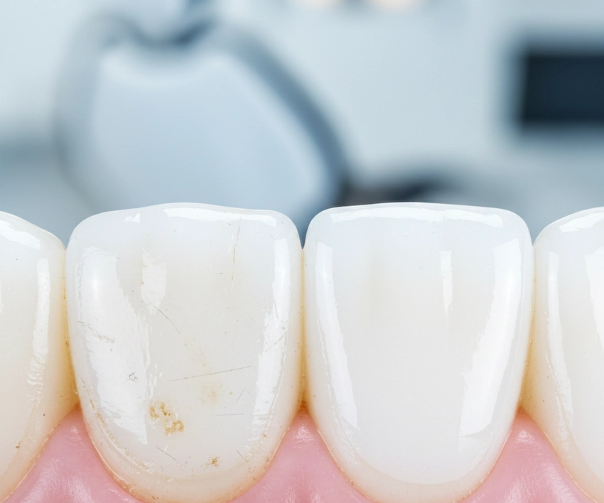 kompositt vs porcelenskrue overflate tekstur makro